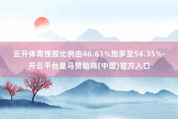 云开体育捏股比例由46.61%加多至54.35%-开云平台皇马赞助商(中国)官方入口